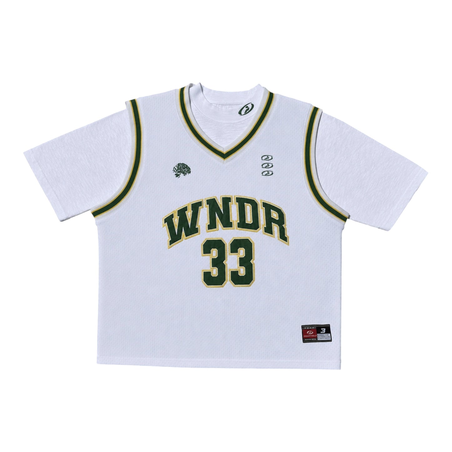 WNDR White/Green 2-in-1 Jersey