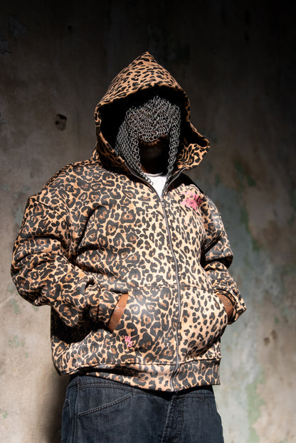 WNDR LEOPARD PRINT ZIP-UP
