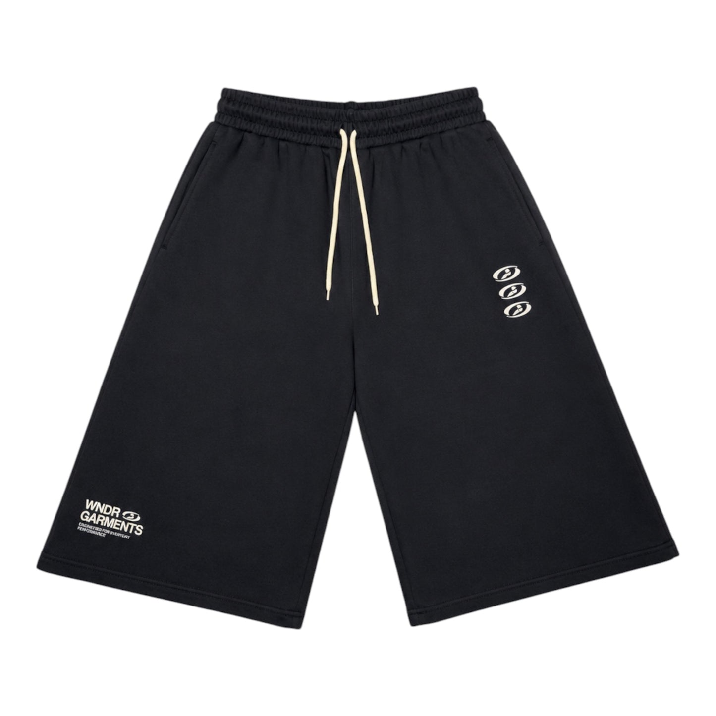 WNDR Hoop Shorts Black / Off-White