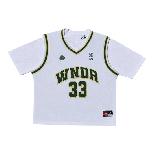 WNDR White/Green 2-in-1 Jersey